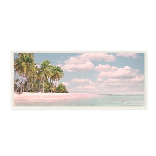 Stupell Industries Clear Water Tropical Beach Coast Sun Bleached Photography,7" x 17"